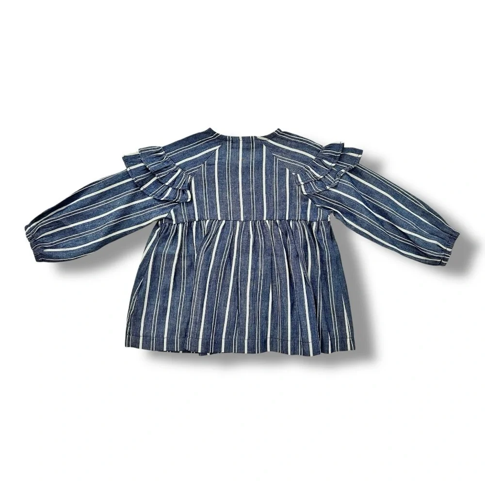 Maison Me | Chambray Stripe Rin Dress (6-12mos)